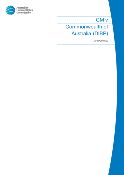 CM v Commonwealth of Australia (DIBP)