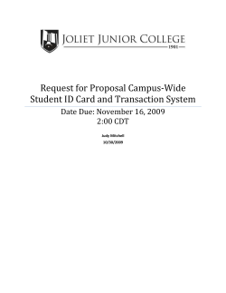 Request for Proposal Campus-Wide Student ID Card and