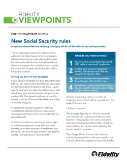 Social Security Claiming Strategies Viewpoint