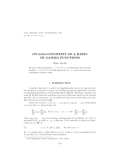 On log-convexity of a ratio of gamma functions