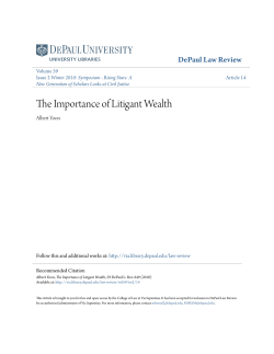 The Importance of Litigant Wealth