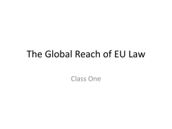 The Global Reach of EU Law