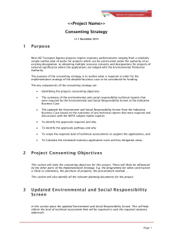 Consenting strategy template