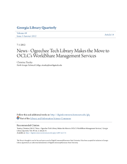 Ogeechee Tech Library Makes the Move to OCLC`s WorldShare