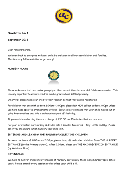 Sept 16 - Allens Croft Children`s Centre