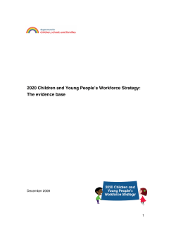 2020 Children and Young People`s Workforce Strategy: The
