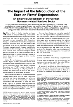 The Impact of the Introduction of the Euro on Firms