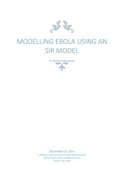 Modelling Ebola using an SIR model
