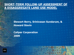 Presentation - TRB National Transportation Planning Applications