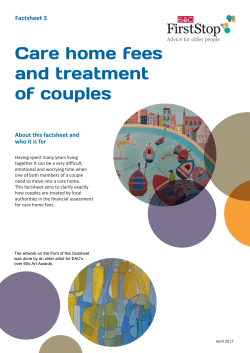 Care home fees and treatment of couples