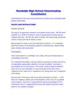 Randolph High School Cheerleading Constitution