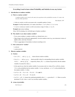 Everything I need to know about Probability