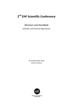2 EHF Scientific Conference
