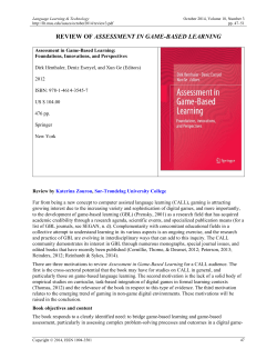 review of assessment in game-based learning