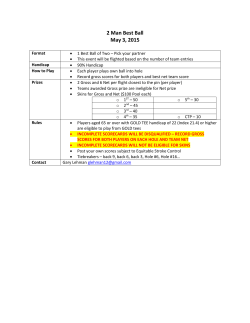 2 Man Best Ball May 3, 2015