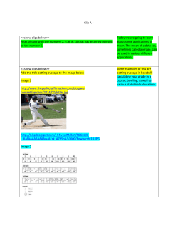 Clip A – > A set of data with the numbers 2, 4, 6