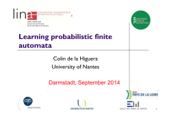 Learning probabilistic finite automata