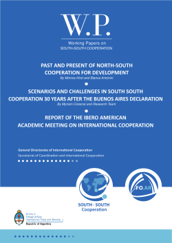 scenarios and challenges in south south cooperation 30 years after