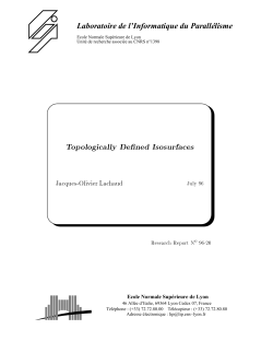 Topologically De ned Isosurfaces - &Eacute;cole normale sup&eacute;rieure de Lyon