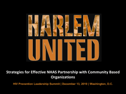 Strategies for Effective NHAS Partnership with