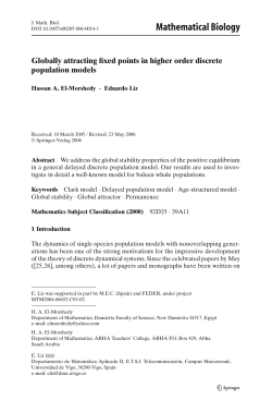 Mathematical Biology - Departamento de Matem&aacute;tica Aplicada II