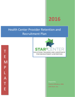 Health Center Provider Retention and Recruitment Plan