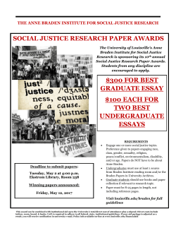 social justice research paper awards $300 for best graduate essay