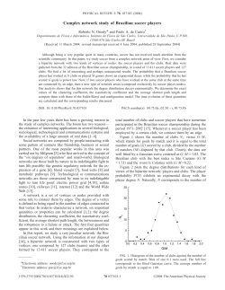 Complex network study of Brazilian soccer players