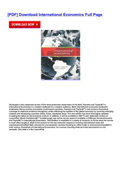 International Economics Full Page
