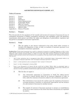 Assumption Reinsurance Model Act