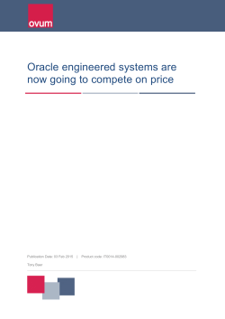 Oracle Engineered Systems Are Now Going to Compete on Price