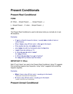 Present Conditionals