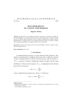 Ruin probability on a finite time horizon