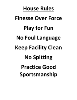 House Rules Finesse Over Force Play for Fun No Foul