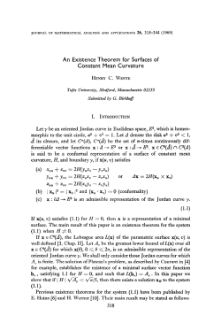 An Existence Theorem for Surfaces of Constant