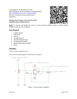 (Av) of non-inverting amplifier using Arduino board