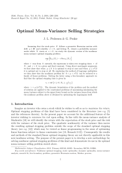 Optimal Mean-Variance Selling Strategies