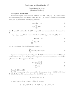 Developing an Algorithm for LP Preamble to Section 3 (Simplex