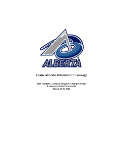 2016 Team Alberta &ndash; WCRC Info Package