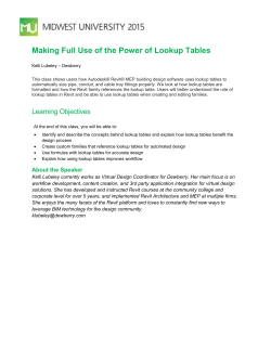 How Revit Families use Lookup Tables