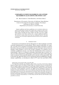 Comparing Sunspot Equilibrium And Lottery Equilibrium