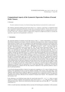 Computational Aspects of the Symmetric Eigenvalue Problem of