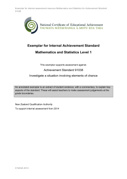 Internal Assessment Resource