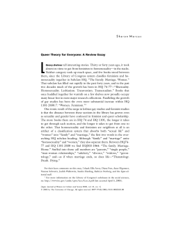 Sharon Marcus Queer Theory for Everyone: A Review Essay Library