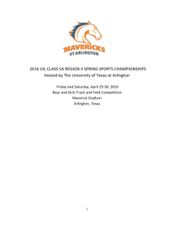 2016 UIL Class 5A Region II Boys and Girls Track and Field Meet