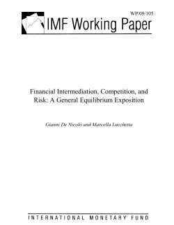 Financial Intermediation, Competition, and Risk