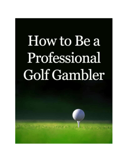 How to Gamble on Golf