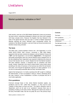 Market quotations: indicative or firm?
