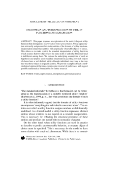 The Domain and Interpretation of Utility Functions