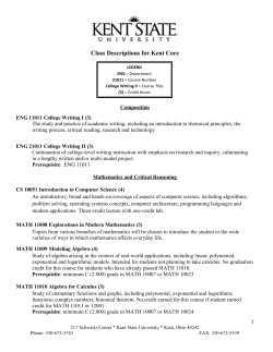Course Descriptions